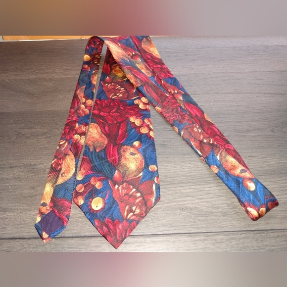 🔴 SALE Liberty of London Fruit Print Silk Tie - Picture 2 of 5